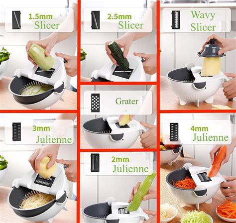 9 In 1 Multi Functional Rotate Vegetable Cutter