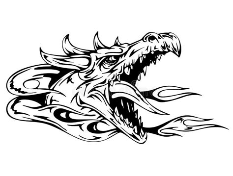 Dragon Head Stock Vector Illustration Of Monster Tattoo 27117674