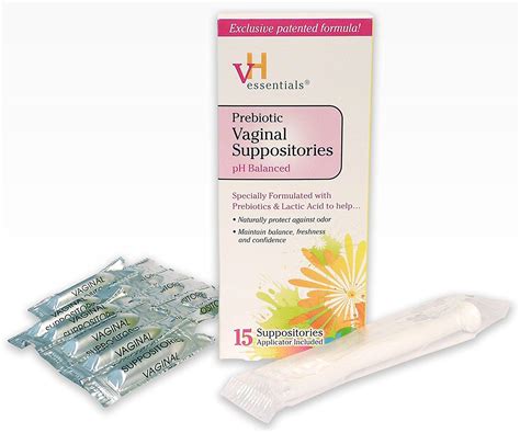 Vh Essentials Prebiotic Vaginal Suppositories Ph Balanced