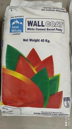 Super Premium 40 Kg Wall Coat White Cement Based Putty At Rs 1190bag