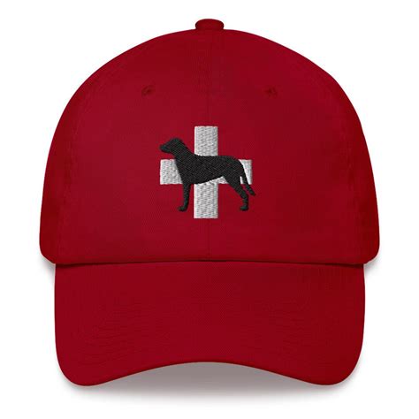 Gsmd Baseball Hat Swissy Hat Black Dog Hat By Funnydogstudio Etsy