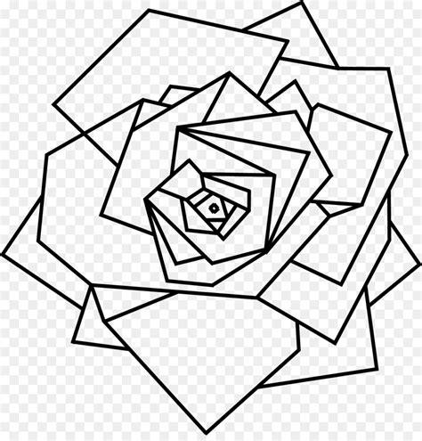 Geometri Bunga Desain Bunga Gambar Png