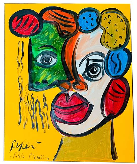 Sold Price Peter Keil B1942 Pablo Picasso Portrait Painting