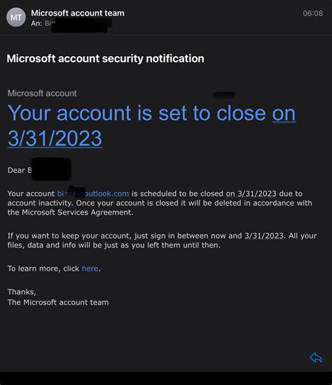 Gelöst Frage Ankündigung Schließung Microsoft Account Dr Windows