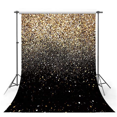 Buy Mehofond 6x8ft Gold Glitter Sequin Spot Black Prom Backdrops Starry