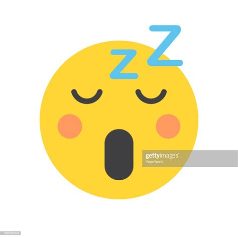 Sleeping Smiley Emoji Icon Emoticon Smile Emotion Funny Cartoon Social