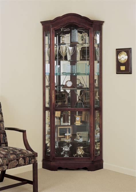 Double Glass Door Curio Cabinet Decoración De Unas Muebles Vitrinas