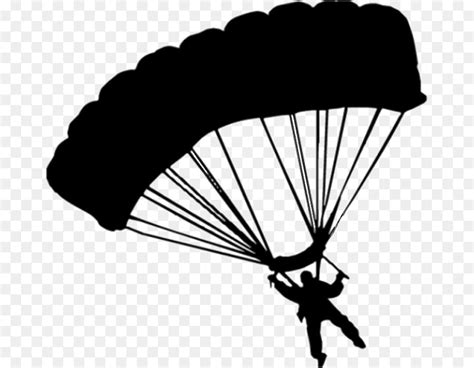 Parachute Silhouette Parachuting Parachute Png Download 10501502