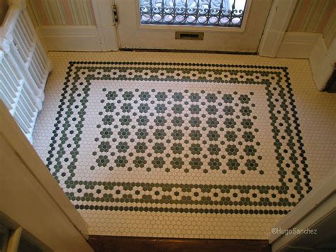 Retro Style Entrance Floor Hex Tile Floor Patterned Floor Tiles