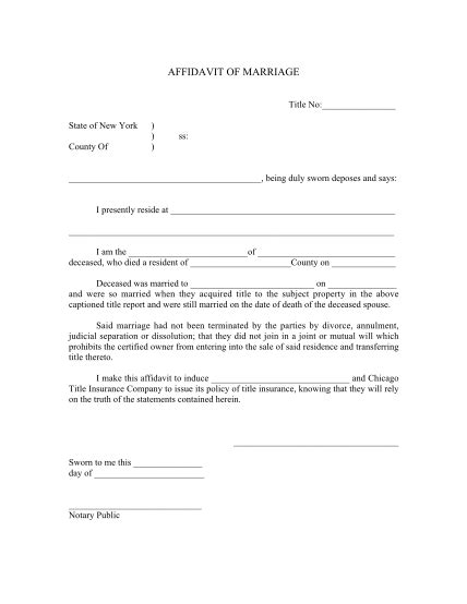Affidavit Of No Marriage Philippines Sample