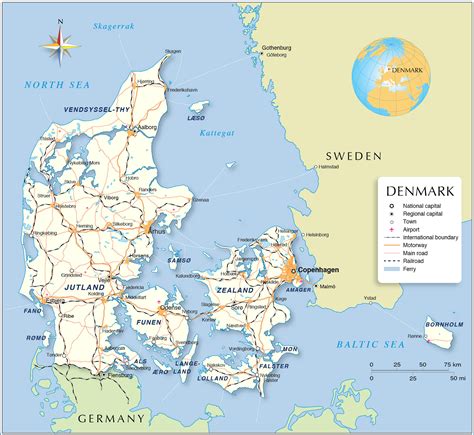 Kaart Grens Duitsland Denemarken Vogels