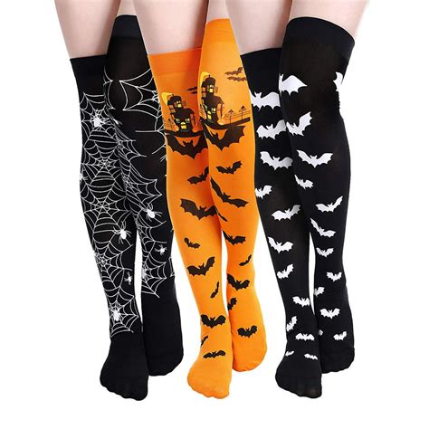 Halloween Thigh High Long Stockings Over Knee Spider Socks Cosplay