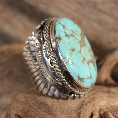 Mens Ring Heavy Sterling Silver Navajo Native American Vintage