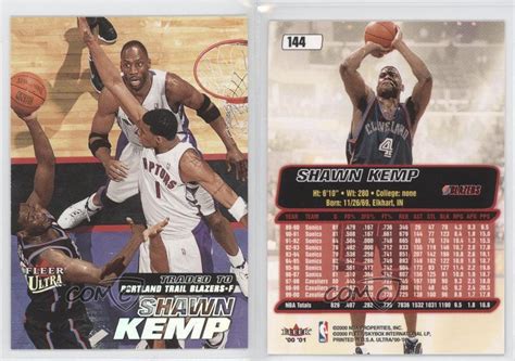 We did not find results for: 2000-01 Fleer Ultra #144 Shawn Kemp Portland Trail Blazers ...