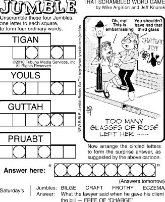 We make hard, challenging puzzles designed specifically for older kids and adults. Jumble - Page 7 - The Comics Curmudgeon
