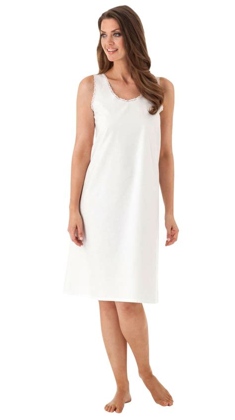 Image Result For Womens White Cotton Slip Dress Wide Shoulder Strap
