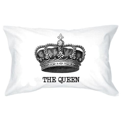 His And Her Matching Pillowcases King And Queen Black And White Crown Pillow Covers For Couples