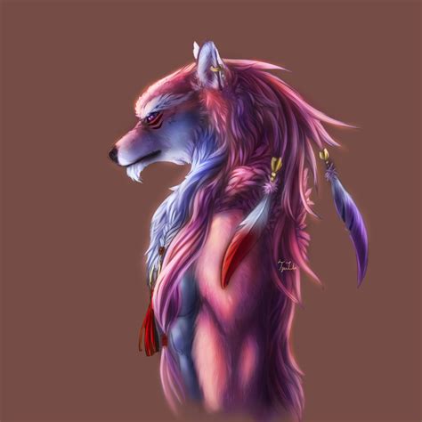 Pink Anime Wolf Furry