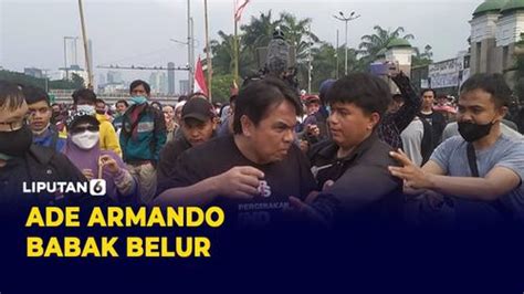 Video Ade Armando Babak Belur Saat Datangi Lokasi Demo 11 April Di Dpr Enamplus