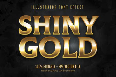 Metallic Shiny Gold Text Effect Graphic By Mustafa Beksen · Creative