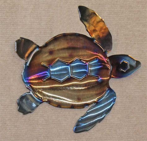 Sea Turtle Circle D Metal Art