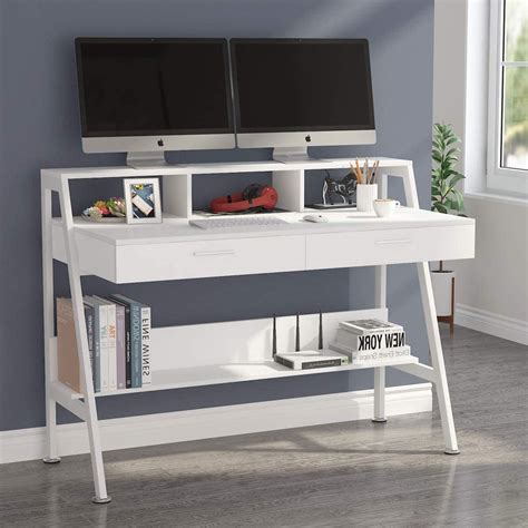 Tribesigns Computer Desk With Storage Shelf And Drawers
