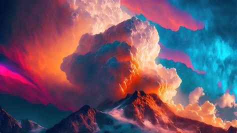 Colorful Clouds Mountain Scenery 4k 150i Wallpaper Iphone Phone