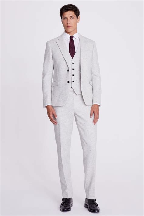 Slim Fit Grey Donegal Tweed Jacket Buy Online At Moss
