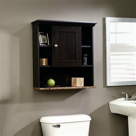 Maximize your bathroom storage space—and keep the room looking good—by making use of the area above and around your toilet. Bathroom Storage Cabinet Wood Over Toilet Shelf Medicine ...