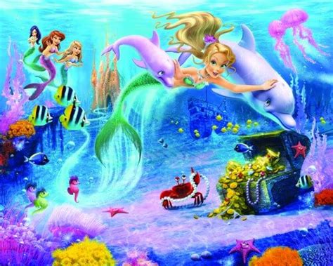 Walltastic Mermaids Kids Wall Mural Bubs N Grubs