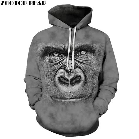 Monkey Printed Sweatshirts Men Hoodies Fashion Tracksuits 3d Printing