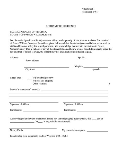 Affidavit Of Residency Fill Out And Sign Online Dochub