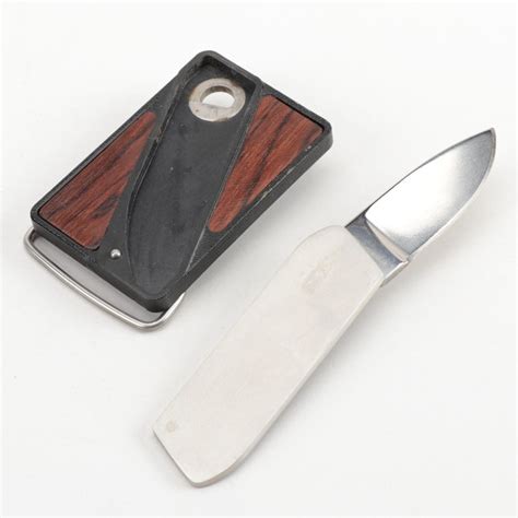 Gerber Touché Belt Buckle Knife In Original Case Ebth