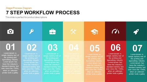 7 Step Workflow Process Powerpoint Keynote Template