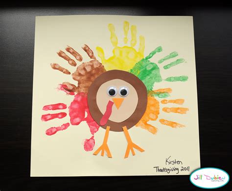 Preschool Crafts For Kids Thanksgiving Rainbow Handprint Turkey Craft