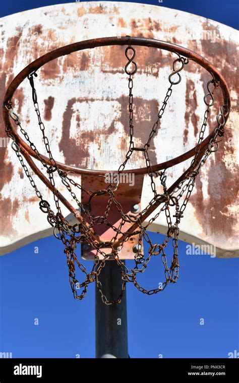 Old Rusty Basketball Hoop Stock Photo Alamy