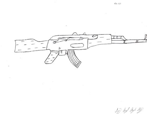 Ak 47 Drawing By Crypto 137 On Deviantart