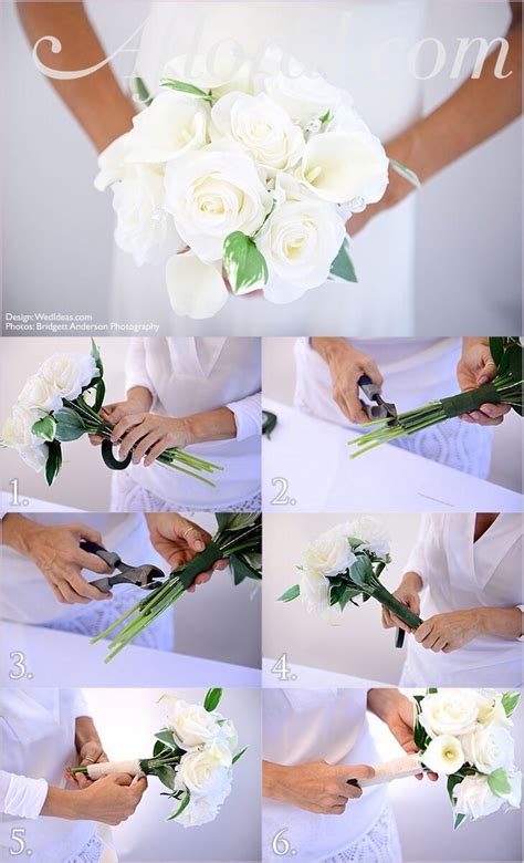 Diy White Rose And Calla Lily Bouquet Save Money And Make Your Own