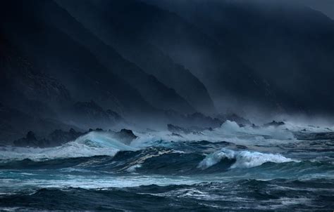 Free Download Wallpaper Sea Wave Storm Rocks The Evening Dark Waves