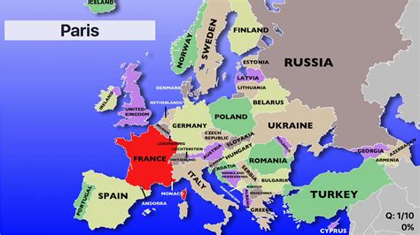 Europe political map the bipolar axis of thought process. Western Europe Physical Map Quiz