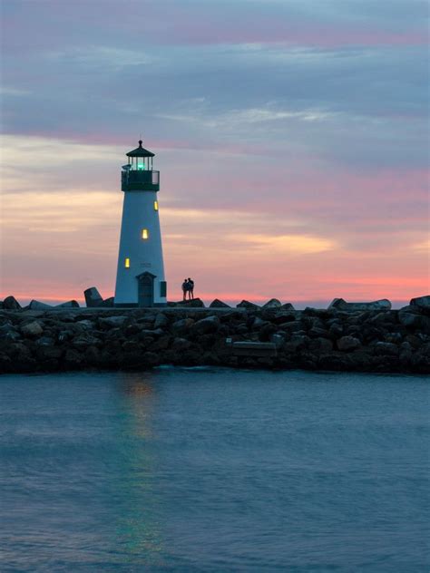 Sunset At Walton Lighthouse Santa Cruz California Lighthouse