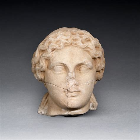 hellenistic marble head of alexander the great origin mediterranean circa 3rd century bc to
