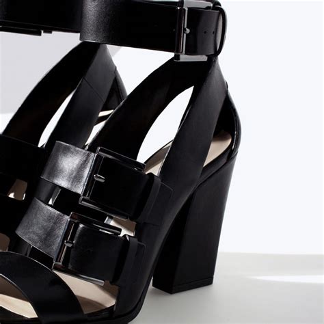 Zara 2014 With Images Buckle Shoes Women Leather Sandals Heels