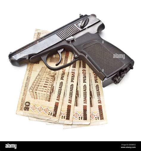 Gun And Money Stock Photo Alamy
