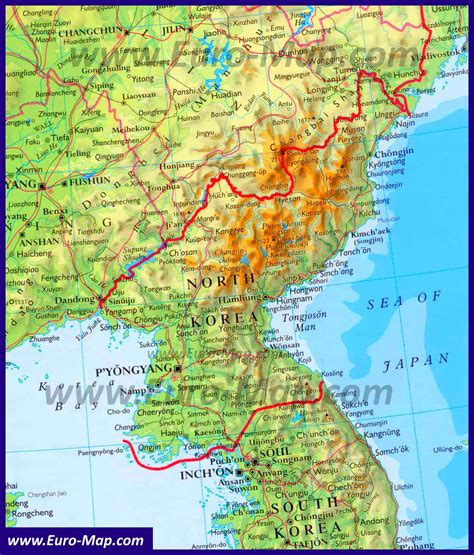 This map was created by a user. Карта КНДР (Северная Корея) | Подробная карта КНДР на ...