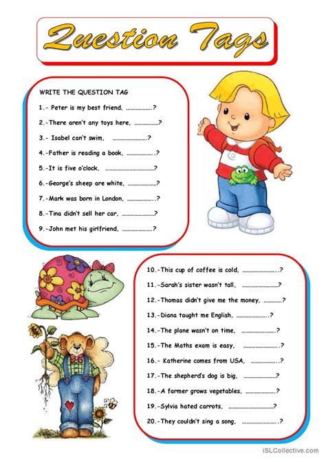 Question Tags English Esl Worksheets Pdf And Doc