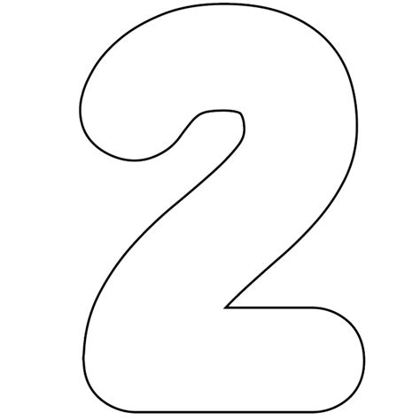 6 Best Images Of Free Printable Number Template 2 Number