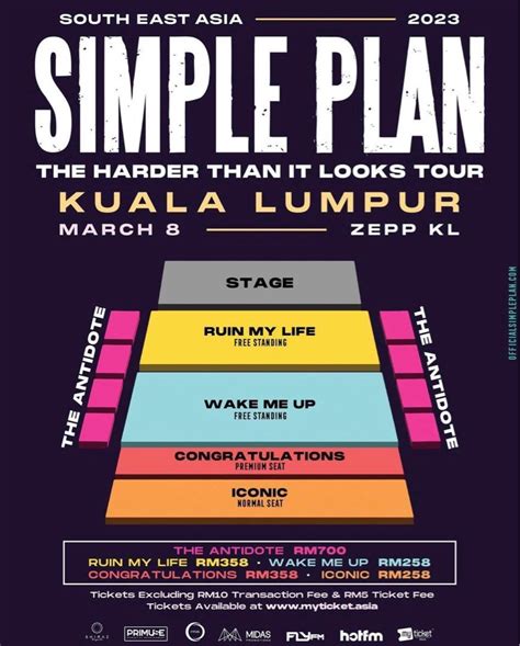 Wts Simple Plan Live In Kl 1 Tix Iconic Zone Tickets And Vouchers