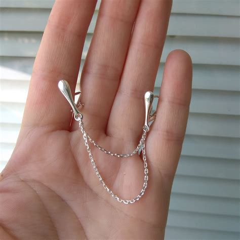 Clitoral Jewellery Serling Silver Faux Piercing With Silver Etsy
