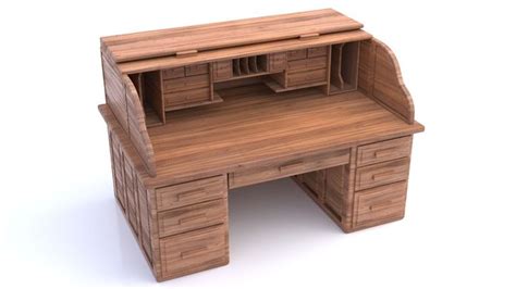 Desk 3d Model Uv Textured Rendered 3d Model 3d Model Desk In